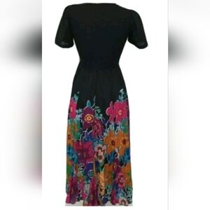 Draper's and Damons Womens Dress Size 2X.Crinkle Floral Flowy Skirt Boho